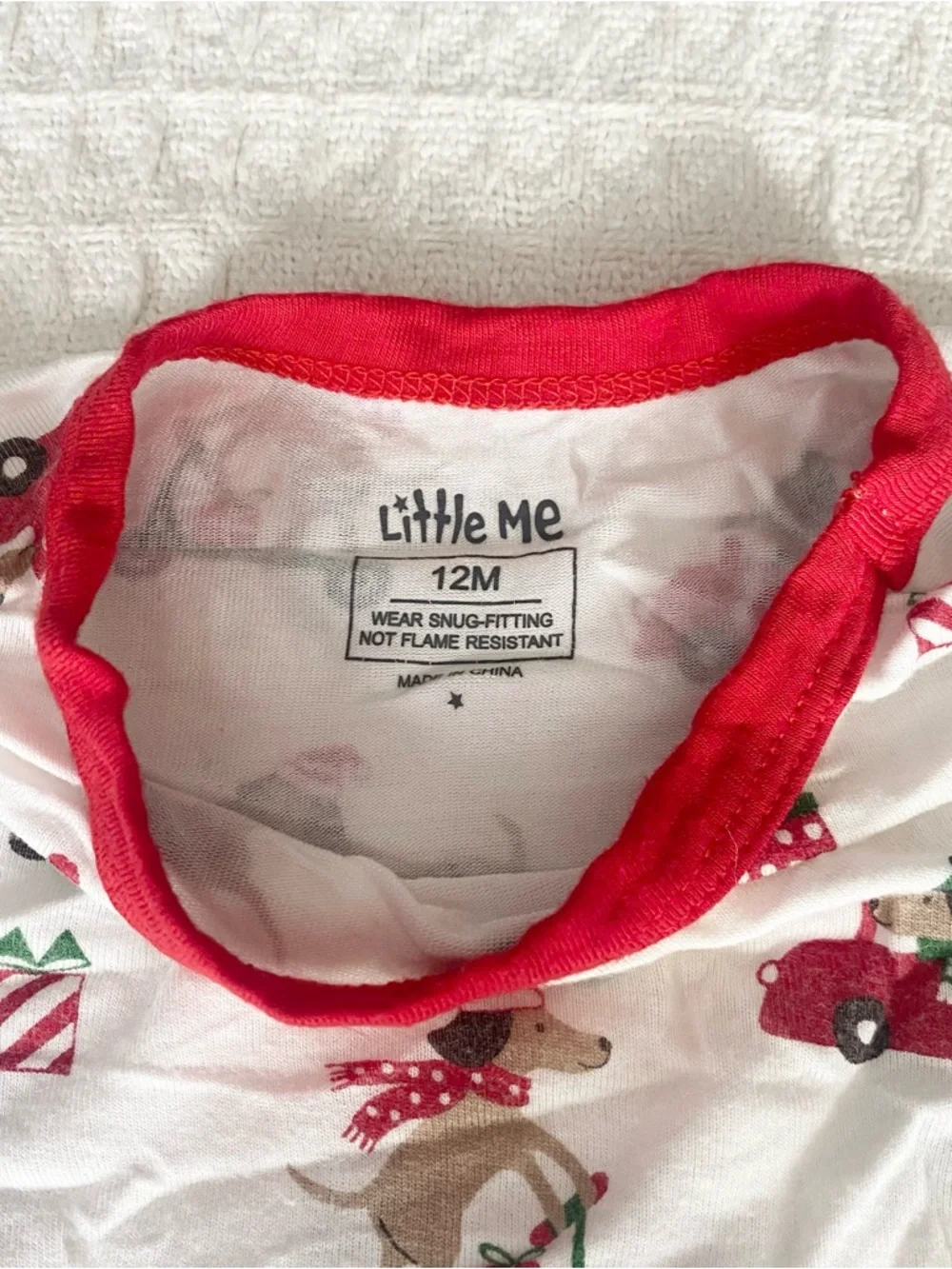 Little Me white pajamas